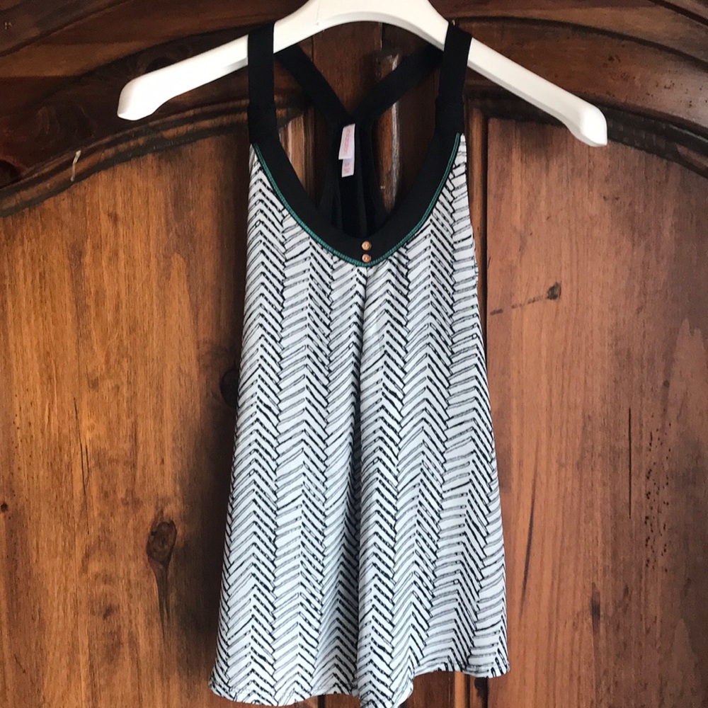 Cute Racerback tank with button detail